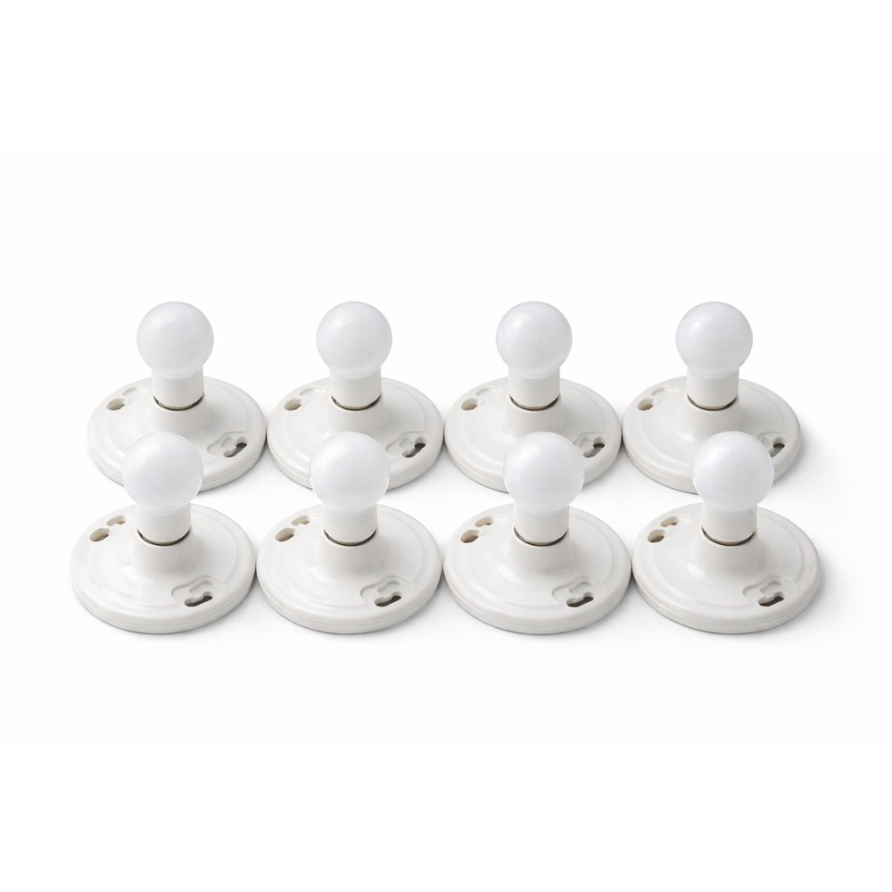 Leviton Keyless Lamp‎ Holder Lot of 8 Ceiling Light Socket White EUC